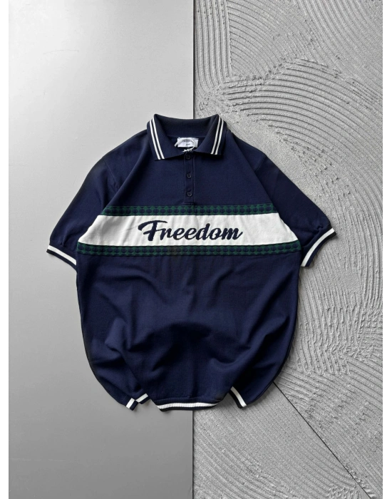 POLO YAKA FREEDOM TRIKO OVERSIZE TSHIRT LACİ