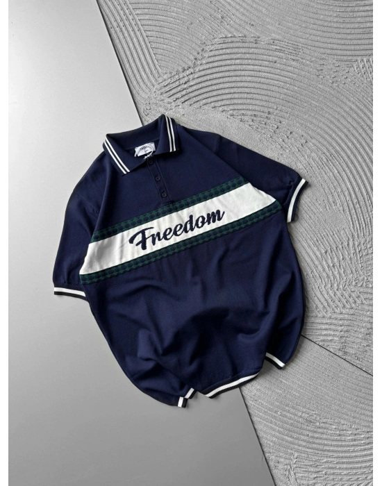 POLO YAKA FREEDOM TRIKO OVERSIZE TSHIRT LACİ