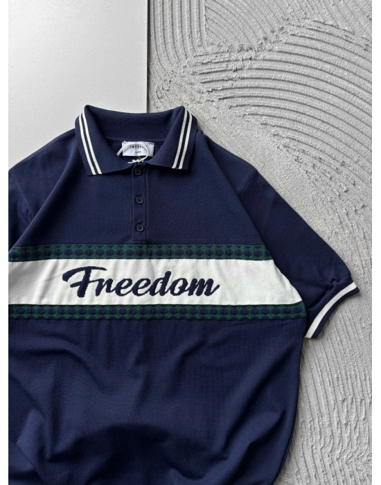 POLO YAKA FREEDOM TRIKO OVERSIZE TSHIRT LACİ