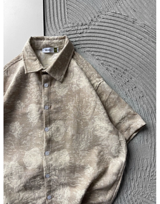 ETNIK DESEN OVERSIZE GÖMLEK SARI