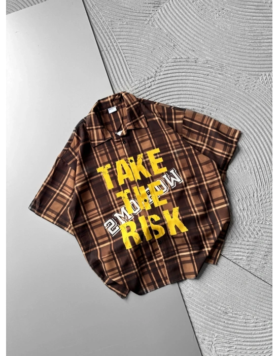 TAKE THE RISK OVERSIZE GÖMLEK SARI