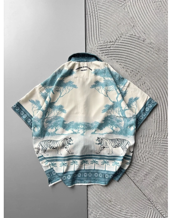 KAPLAN OVERSIZE GÖMLEK MAVİ