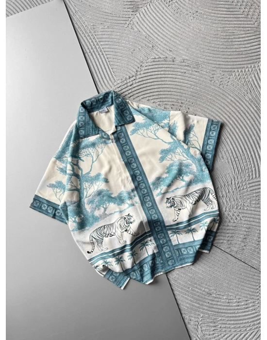 KAPLAN OVERSIZE GÖMLEK MAVİ