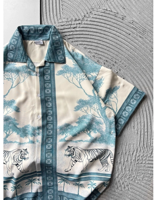 KAPLAN OVERSIZE GÖMLEK MAVİ