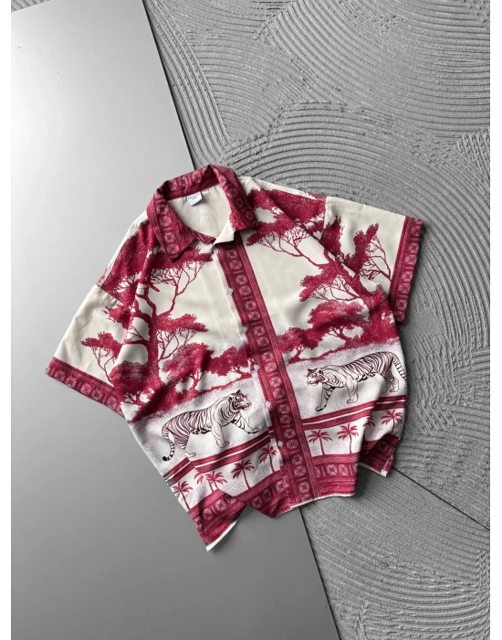 KAPLAN OVERSIZE GÖMLEK KIRMIZI