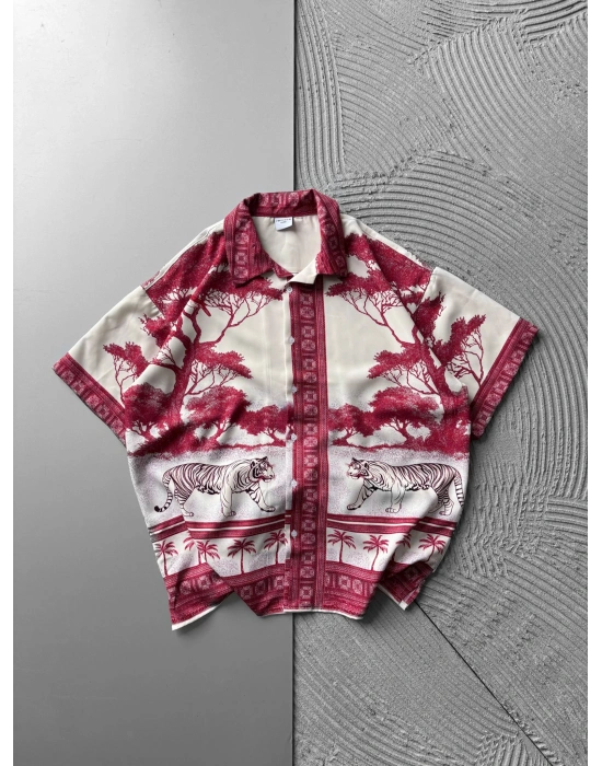 KAPLAN OVERSIZE GÖMLEK KIRMIZI