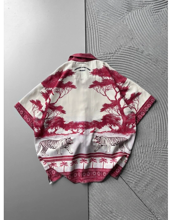 KAPLAN OVERSIZE GÖMLEK KIRMIZI