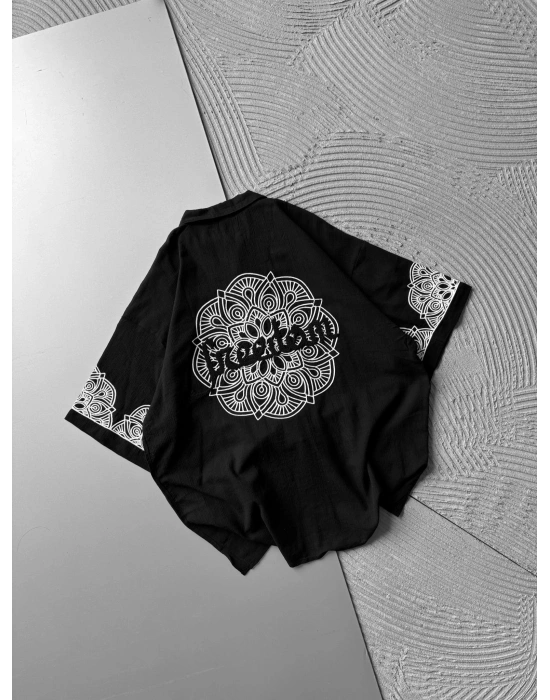 FUL İŞELEME FREEDOM OVERSIZE GÖMLEK SİYAH