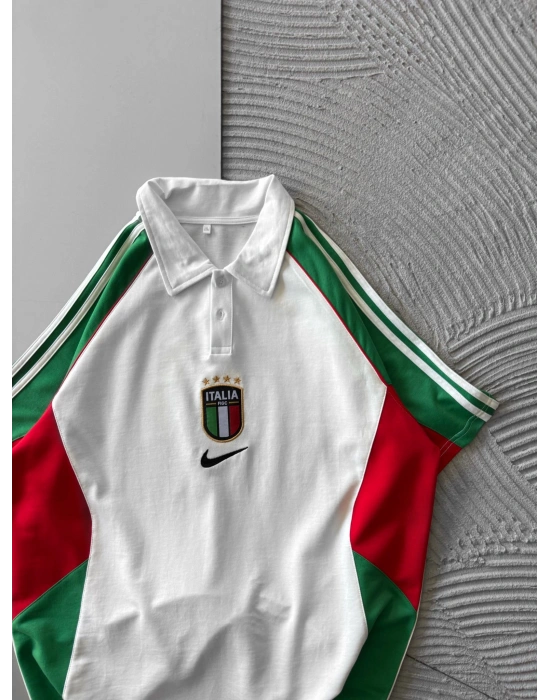 POLO YAKA NK İTALY PARCALİ OVERSİZE TSHİRT