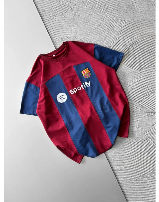 BİSİKLET YAKA PARCALİ SPOTY HS OVERSİZE TSHİRT