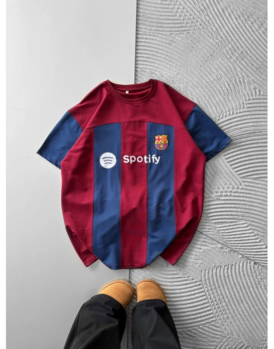 BİSİKLET YAKA PARCALİ SPOTY HS OVERSİZE TSHİRT