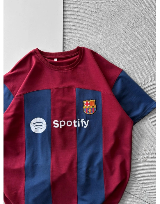 BİSİKLET YAKA PARCALİ SPOTY HS OVERSİZE TSHİRT