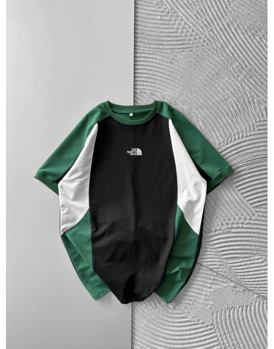 BİSİKLET YAKA PARCALİ NF HS OVERSİZE TSHİRT YEŞİL