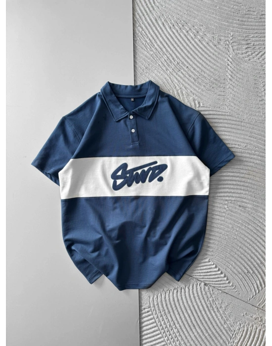 POLO YAKA ORTA SERİT STW NAKIŞ TSHİRT LACİ
