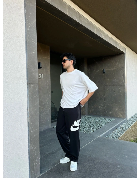 2 İPLİK KUMAŞ YAN B. NK PACA LASTİK EŞOFMAN ALTI SİYAH