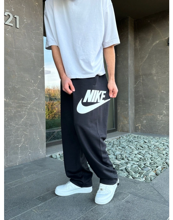 2 İPLİK KUMAŞ YAN B. NK PACA LASTİK EŞOFMAN ALTI SİYAH