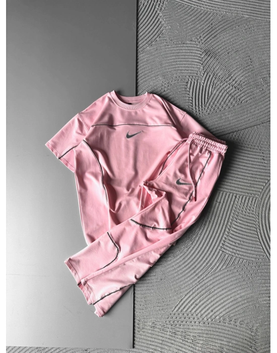 ALT ÜST REFLEKTÖR NK HS OVERSİZE EŞOFMAN TAKIMI PEMBE