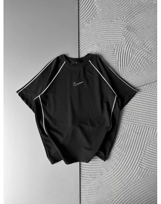 SOFT NK BİYELİ HS OVERSİZE TSHİRT SİYAH