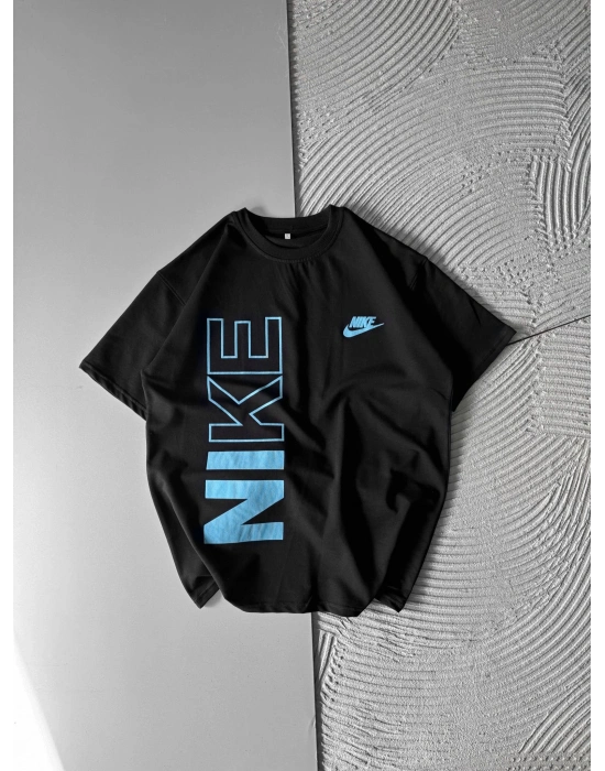 NK YARI KABARTMA BASKI HS OVERSİZE TSHİRT SİYAH