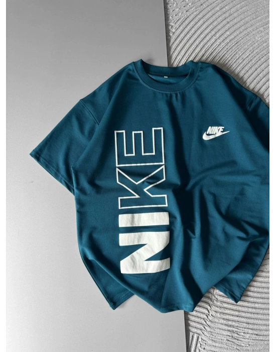 NK YARI KABARTMA BASKI HS OVERSİZE TSHİRT YEŞİL