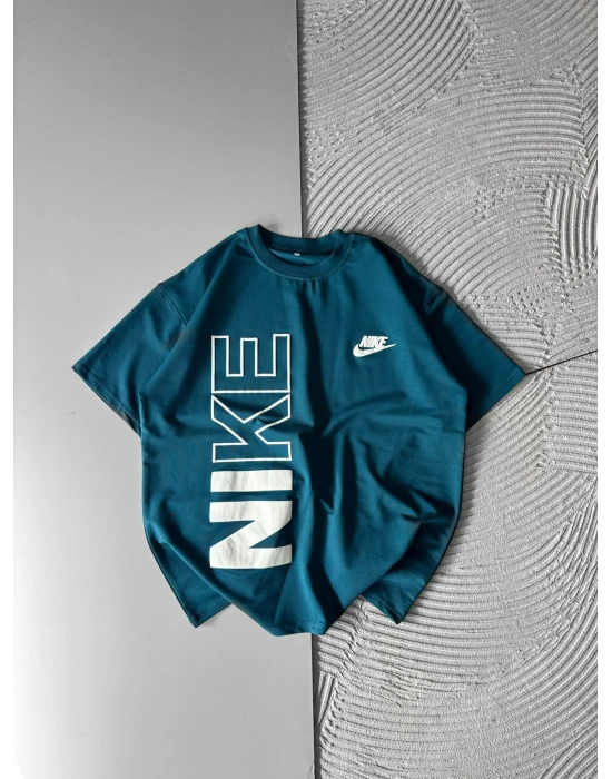 NK YARI KABARTMA BASKI HS OVERSİZE TSHİRT YEŞİL