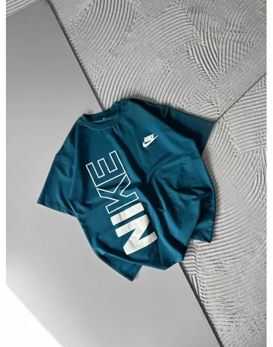 NK YARI KABARTMA BASKI HS OVERSİZE TSHİRT YEŞİL