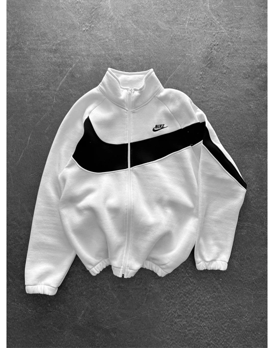 3 İPLİK PAMUKLU KUMAŞ ÇİFT NAKIŞ NK OVERSİZE HIRKA