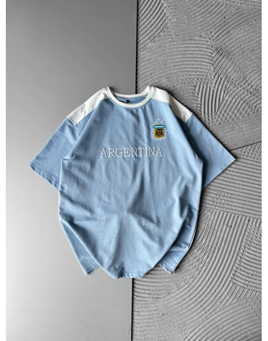 OMUZ RENKLİ TAKIM NAKIŞ OVERSİZE TSHİRT MESSİ