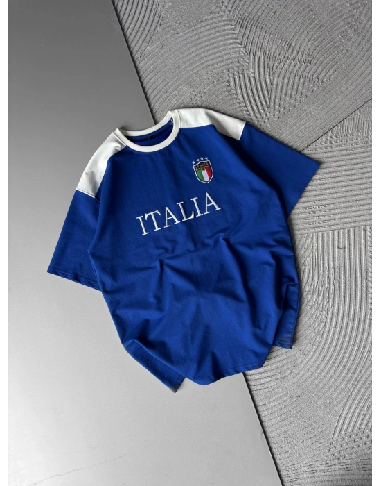 OMUZ RENKLİ TAKIM NAKIŞ OVERSİZE TSHİRT İTALYA