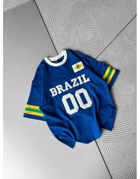 BRASİL 00 POLO YAKA OVERSİZE TSHİRT LACİ