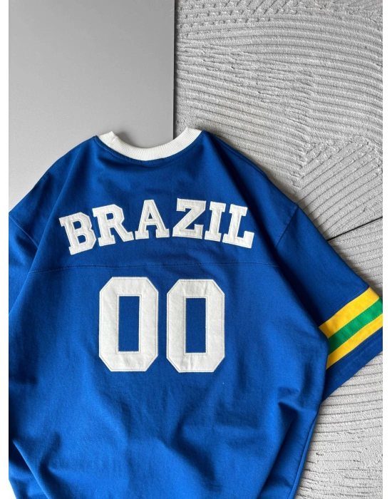 BRASİL 00 POLO YAKA OVERSİZE TSHİRT LACİ