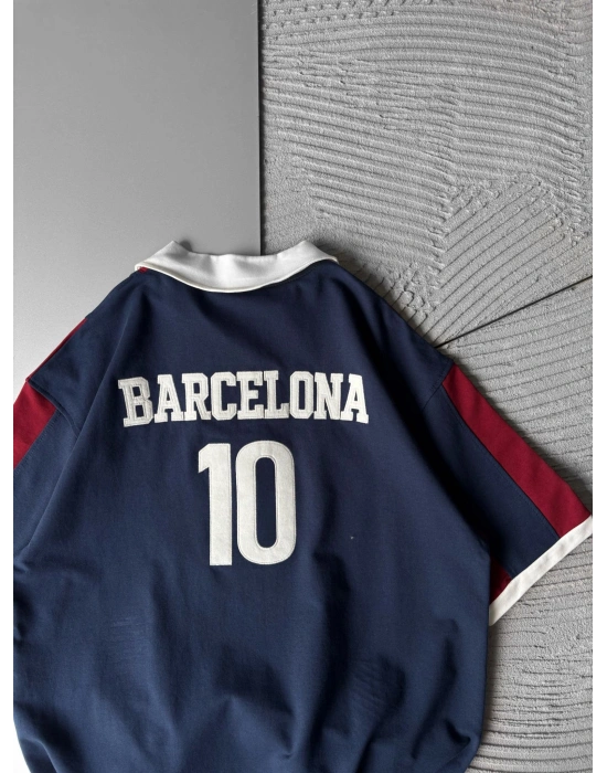 BARC 10 POLO YAKA OVERSİZE TSHİRT LACİ