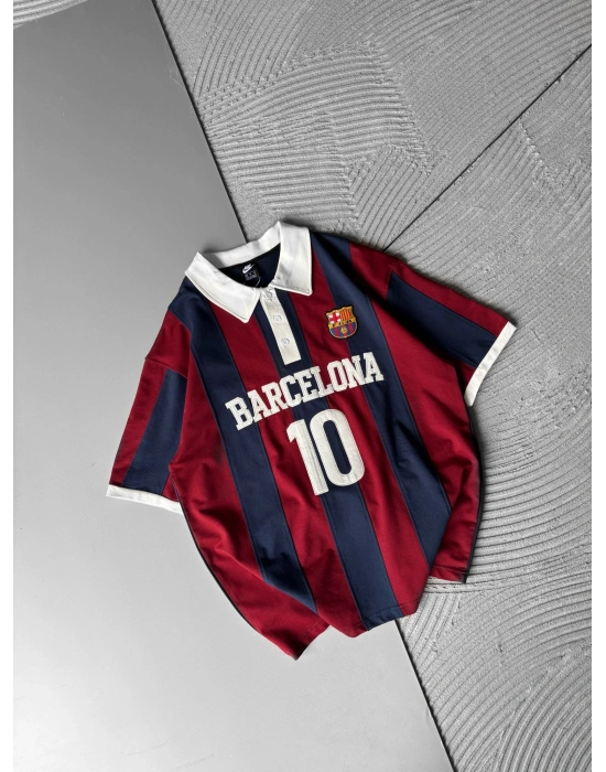 BARC 10 POLO YAKA OVERSİZE TSHİRT LACİ