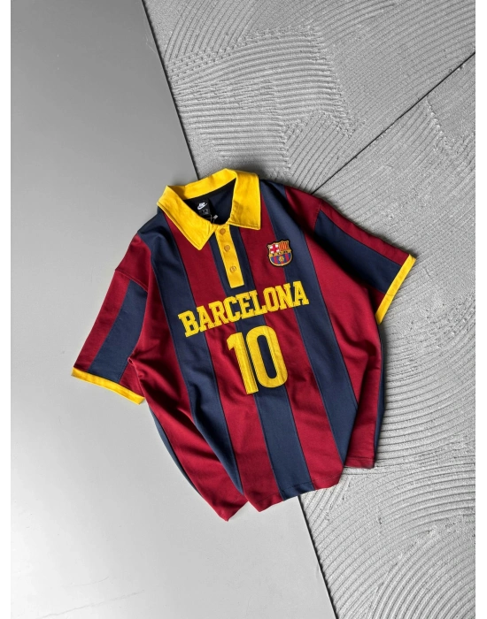 BARC 10 POLO YAKA OVERSİZE TSHİRT BORDO