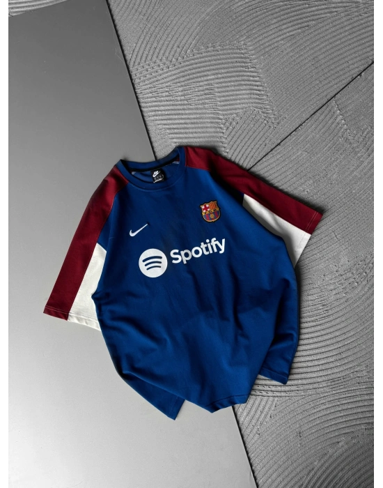 BARC SPOTY NAKIŞLI OVERSİZE TSHİRT MAVİ