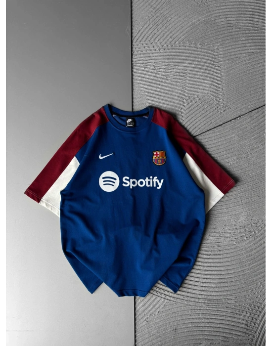 BARC SPOTY NAKIŞLI OVERSİZE TSHİRT MAVİ