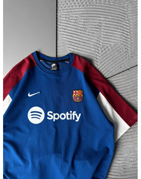 BARC SPOTY NAKIŞLI OVERSİZE TSHİRT MAVİ