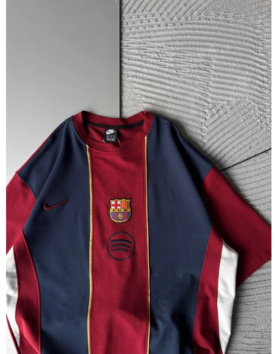 BARC SPOTY PARÇALI NAKIŞLI OVERSİZE TSHİRT BORDO