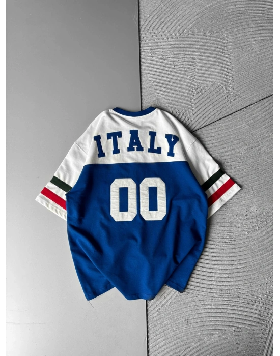 İTY PARCALİ BİSİKLET YAKA OVERSİZE TSHİRT