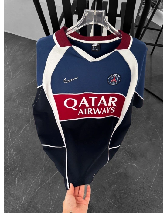 POLO YAKA BIYE PARÇALI KATAR NAKIŞ OVERSIZE TSHIRT