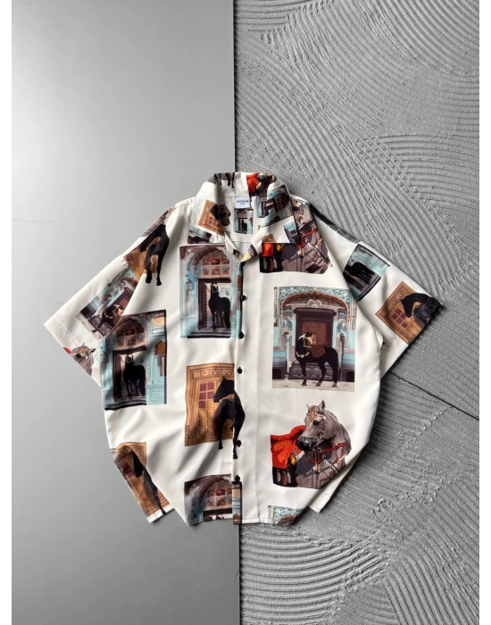 AT VINTAGE OVERSIZE GÖMLEK