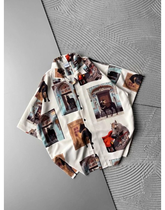 AT VINTAGE OVERSIZE GÖMLEK