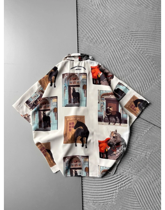 AT VINTAGE OVERSIZE GÖMLEK