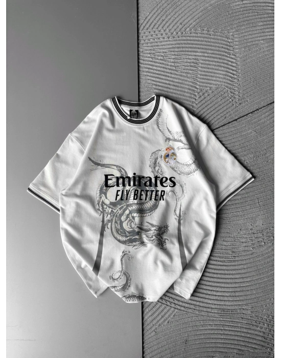 EJDER BASKI CP ÖZEL SERI NAKIŞLI TSHIRT BEYAZ