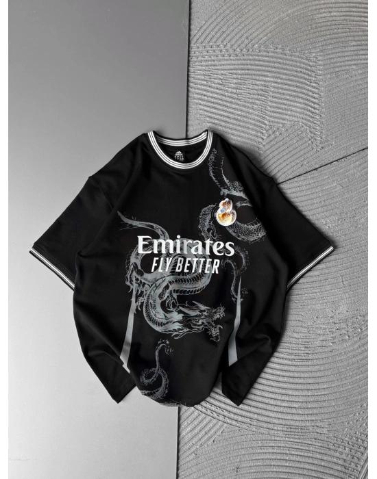 EJDER BASKI CP ÖZEL SERI NAKIŞLI TSHIRT SİYAH