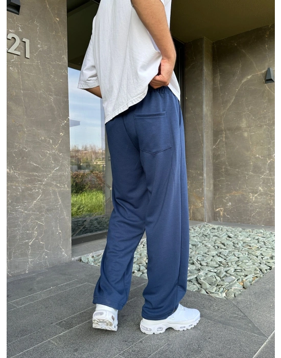 2 İPLIK KUMAŞ C NAKIŞ PACA LASTIK EŞOFMAN ALTI MAVİ