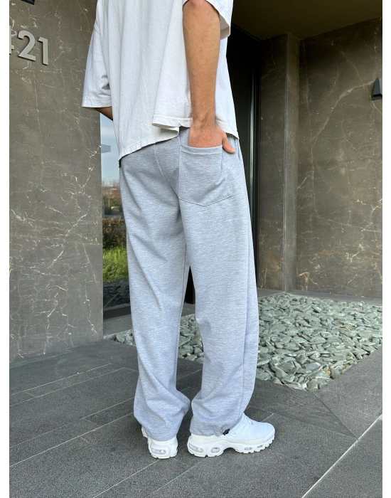 2 İPLIK KUMAŞ C NAKIŞ PACA LASTIK EŞOFMAN ALTI GRİ