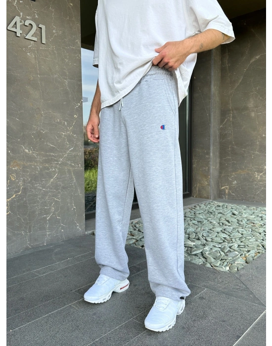 2 İPLIK KUMAŞ C NAKIŞ PACA LASTIK EŞOFMAN ALTI GRİ