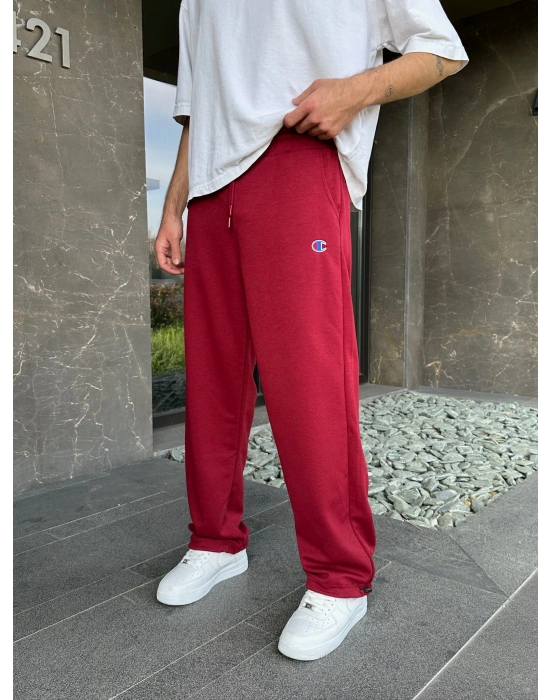 2 İPLIK KUMAŞ C NAKIŞ PACA LASTIK EŞOFMAN ALTI KIRMIZI