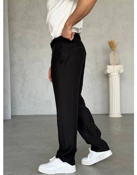 BAGGY DS TENSEL KUMAŞ PANTOLON SİYAH